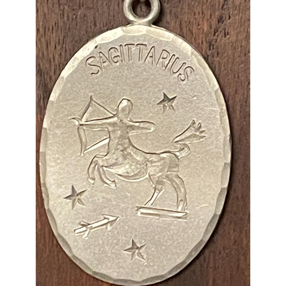 Vintage Sagittarius Pewter Necklace - Unisex